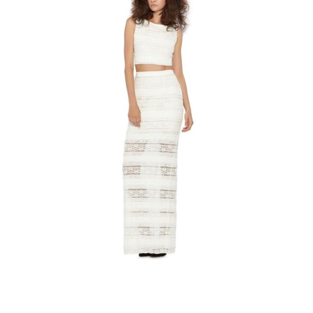 Alice + Olivia Lace Crop Top and Maxi Skirt Set
